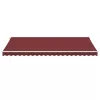  burgundi vörös kézzel kihúzható LED-es napellenző 500 x 350 cm