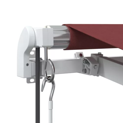  burgundi vörös automata kihúzható LED-es napellenző 500x350 cm