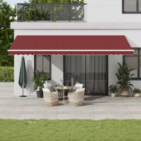    burgundi vörös kézzel kihúzható napellenző 600 x 350 cm