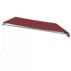  burgundi vörös kézzel kihúzható LED-es napellenző 600 x 350 cm
