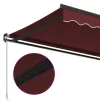  burgundi vörös kézzel kihúzható napellenző 400 x 350 cm