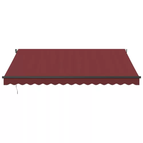  burgundi vörös automata kihúzható LED-es napellenző 400x350 cm
