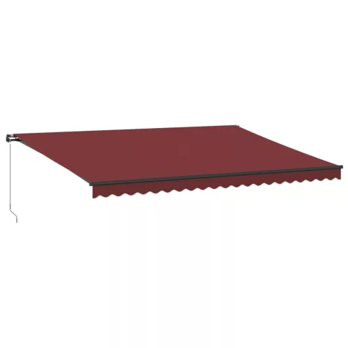  burgundi vörös kézzel kihúzható napellenző 500 x 350 cm