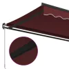  burgundi vörös kézzel kihúzható napellenző 500 x 350 cm