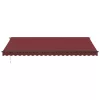  burgundi vörös kézzel kihúzható LED-es napellenző 500 x 350 cm