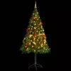  zöld megvilágított műkarácsonyfa gömbökkel 180 cm
