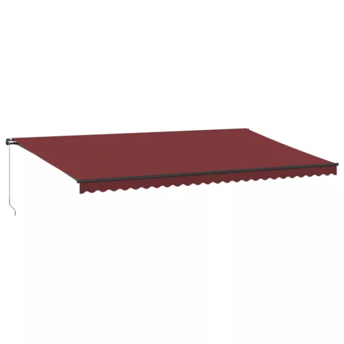  burgundi vörös kézzel kihúzható napellenző 600 x 350 cm