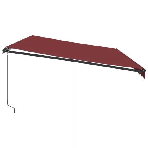  burgundi vörös kézzel kihúzható napellenző 600 x 350 cm