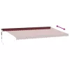 burgundi vörös automata kihúzható LED-es napellenző 600x350 cm