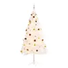  fehér megvilágított műkarácsonyfa gömbökkel 180 cm