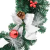  zöld PVC karácsonyi koszorú LED-ekkel 60 cm