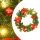  zöld PVC karácsonyi koszorú LED-ekkel 60 cm