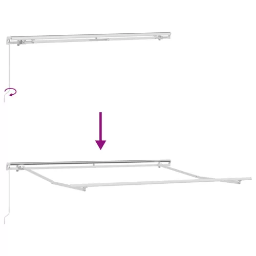  burgundi vörös kézzel kihúzható napellenző 300 x 250 cm