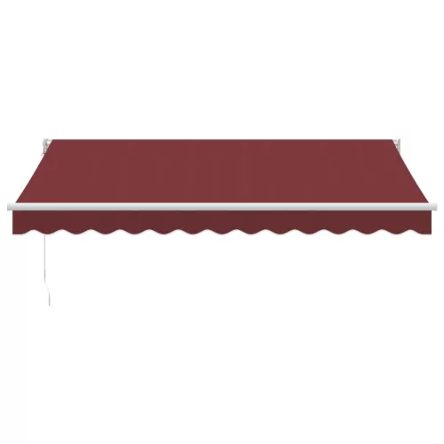  burgundi vörös kézzel kihúzható napellenző 350 x 250 cm