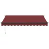  burgundi vörös kézzel kihúzható napellenző 350 x 250 cm