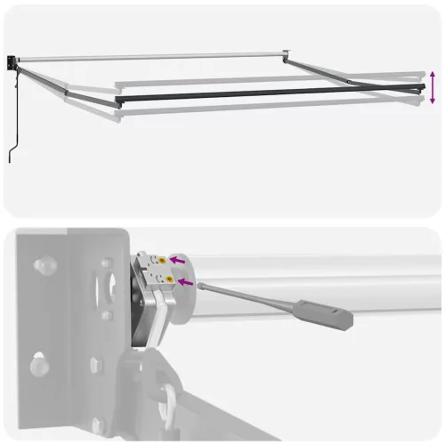  burgundi vörös automata kihúzható napellenző 300 x 250 cm