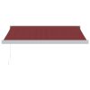  burgundi vörös kézzel kihúzható napellenző 350 x 250 cm