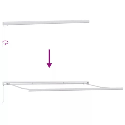  burgundi vörös kézzel kihúzható napellenző 400 x 300 cm