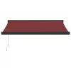  burgundi vörös kézzel kihúzható napellenző 350 x 250 cm
