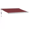  burgundi vörös automata behúzható napellenző 350 x 250 cm