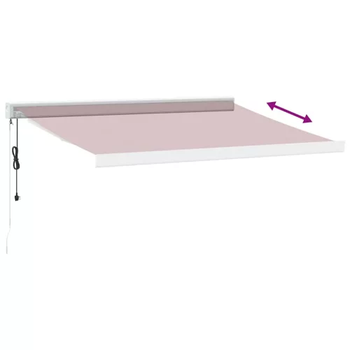  burgundi vörös automata behúzható napellenző 350 x 250 cm