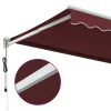  burgundi vörös automata behúzható napellenző 350 x 250 cm