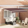  barna automata kihúzható LED-es napellenző 300 x 250 cm