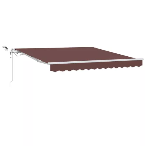  barna automata kihúzható LED-es napellenző 300 x 250 cm