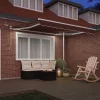  barna automata kihúzható LED-es napellenző 300 x 250 cm
