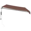  barna automata kihúzható LED-es napellenző 350 x 250 cm