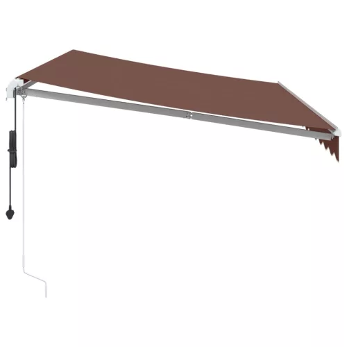  barna automata kihúzható LED-es napellenző 350 x 250 cm