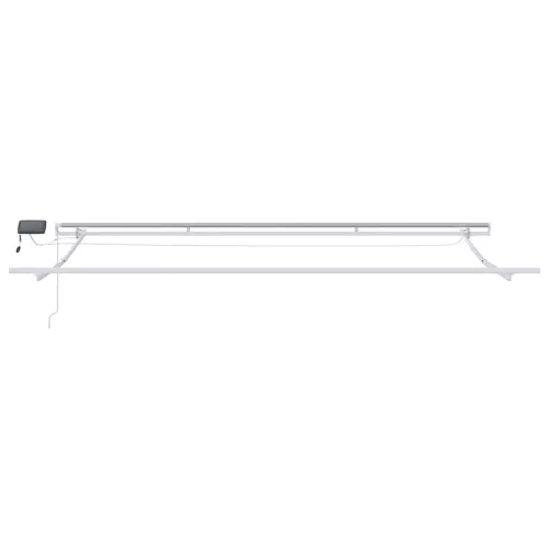  barna kézzel kihúzható LED-es napellenző 450 x 300 cm