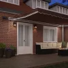 barna kézzel kihúzható LED-es napellenző 500 x 300 cm