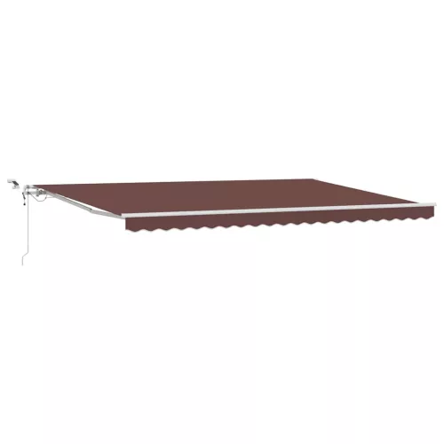  barna automata kihúzható LED-es napellenző 500 x 300 cm