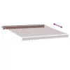  barna kézzel kihúzható LED-es napellenző 400 x 350 cm