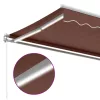  barna kézzel kihúzható LED-es napellenző 450 x 350 cm