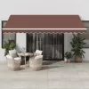  barna automata kihúzható LED-es napellenző 450x350 cm