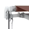  barna automata kihúzható LED-es napellenző 450x350 cm