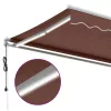  barna automata kihúzható LED-es napellenző 450x350 cm