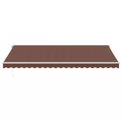  barna kézzel kihúzható LED-es napellenző 500 x 350 cm