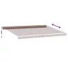  barna automata kihúzható LED-es napellenző 500x350 cm