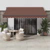  barna automata kihúzható LED-es napellenző 400x350 cm