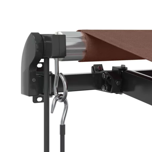  barna automata kihúzható LED-es napellenző 400x350 cm