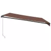  barna kézzel kihúzható LED-es napellenző 450 x 350 cm