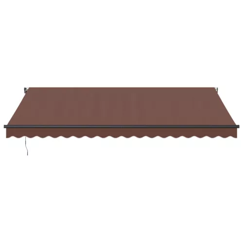  barna automata kihúzható LED-es napellenző 450x350 cm