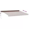  barna automata kihúzható LED-es napellenző 450x350 cm