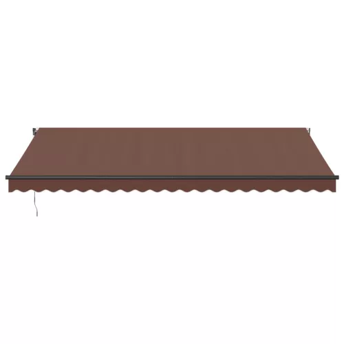  barna automata kihúzható LED-es napellenző 500x350 cm