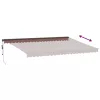  barna automata kihúzható LED-es napellenző 500x350 cm