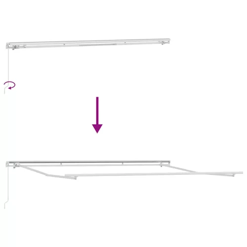  barna kézzel kihúzható napellenző 500 x 300 cm