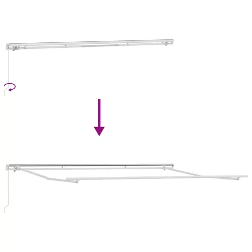  barna kézzel kihúzható napellenző 400 x 300 cm